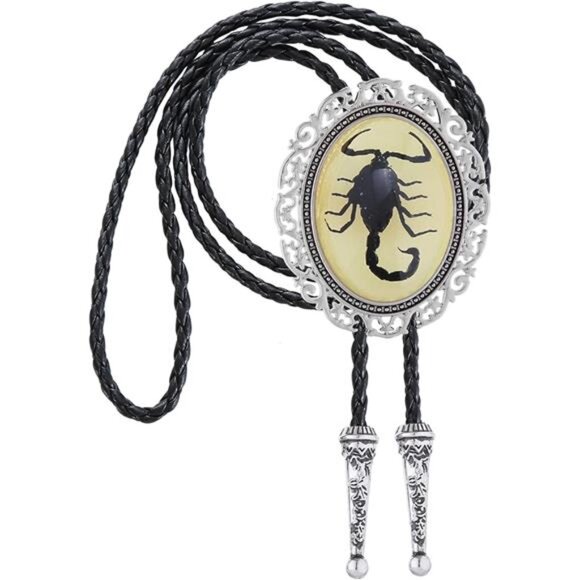 Bolo Tie Leather Necktie, 013 - Picture 1 of 7